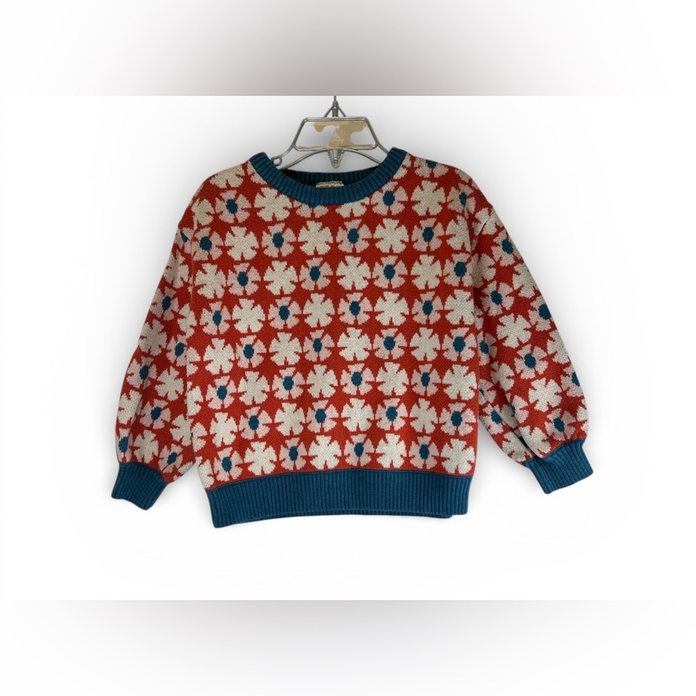 Hanna Andersson pullover Floral Patterned Sweater 100 cm size 4 - Picture 1 of 3